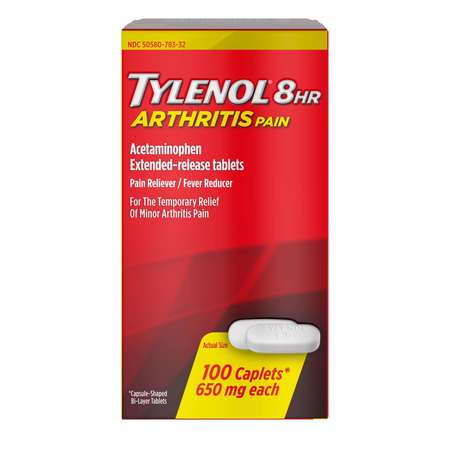 TYLENOL Tylenol 8 Hour Arthritis Pain Caplets 100 Caplets, PK48 3083819